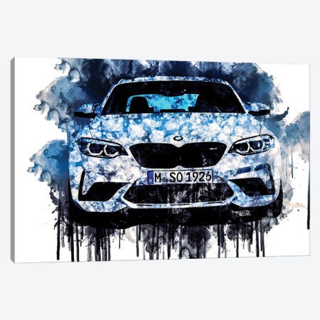 2018 BMW M2 Competition Canvas Print #SSY1054} by Sissy Angelastro Art Print