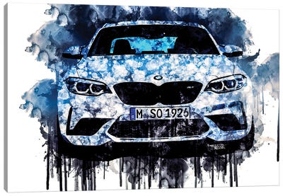 2018 BMW M2 Competition Canvas Art Print - Sissy Angelastro
