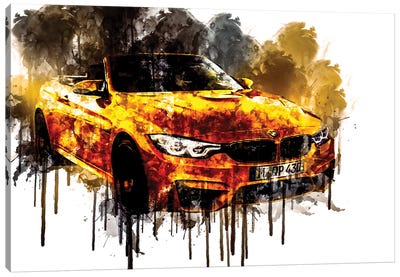 2018 BMW M4 Convertible 30 Jahre Special Edition Canvas Art Print - BMW