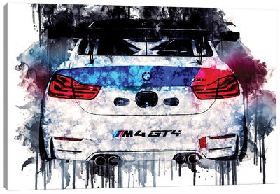 2018 BMW M4 GT4 Canvas Art Print - BMW