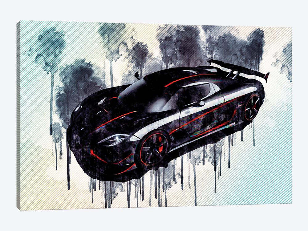 Koenigsegg Agera Rs Hypercar Supercar Tuning Agera New Sports Cars by Sissy Angelastro 1-piece Canvas Wall Art
