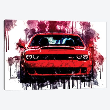 2018 Dodge Challenger SRT Demon Canvas Print #SSY1064} by Sissy Angelastro Canvas Artwork