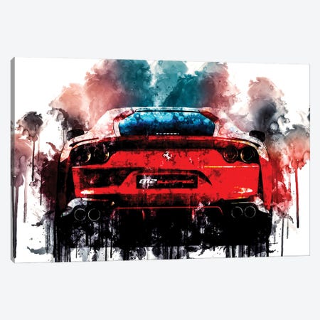 2018 Ferrari 812 Superfast Canvas Print #SSY1066} by Sissy Angelastro Canvas Wall Art