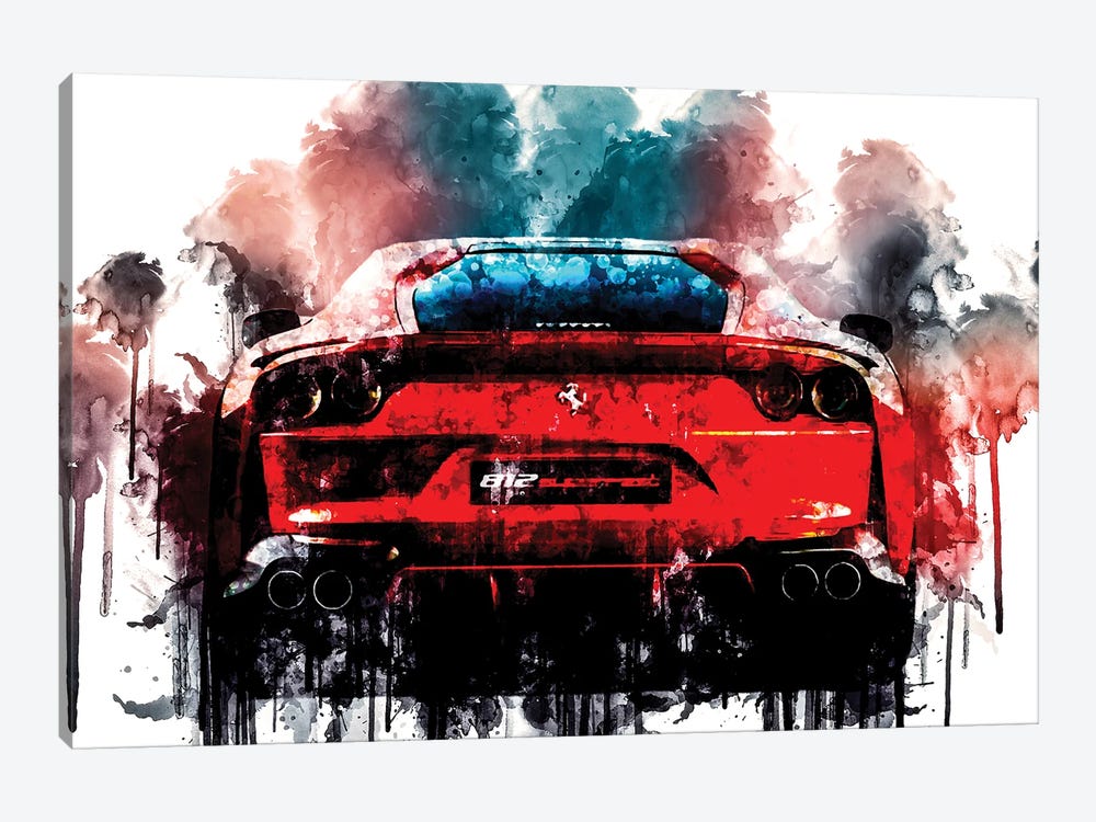 2018 Ferrari 812 Superfast by Sissy Angelastro 1-piece Canvas Art