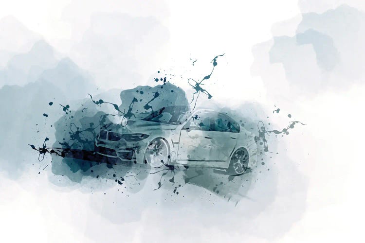 BMW M3 F80 White Sedan Exterior New White M3 White F80 German Cars BMW by Sissy Angelastro wall art