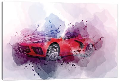 Chevrolet Corvette Stingray Ae-Spec 2021 Canvas Art Print - Sissy Angelastro