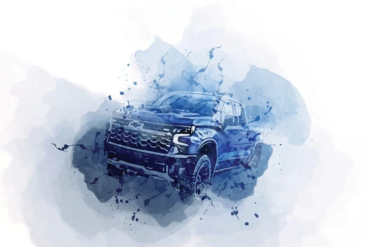 Chevrolet Silverado Zr2 River 2022 Cars Offroad Suvs by Sissy Angelastro wall art