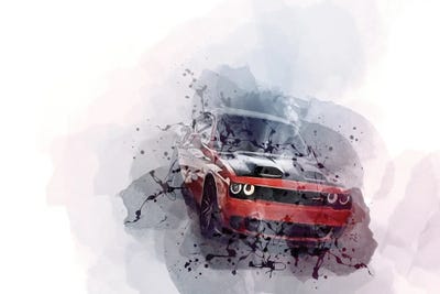 Dodge Challenger Srt Hellcat Exterior by Sissy Angelastro framed canvas print