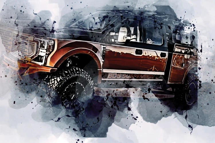 Ford F-350 Super Duty Crew Cab Exterior Golden by Sissy Angelastro wall art