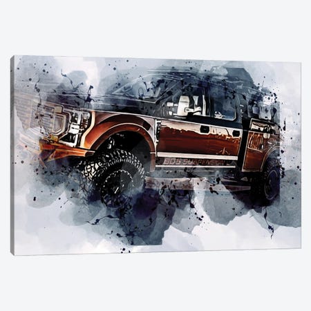 Ford F-350 Super Duty Crew Cab Exterior Golden Canvas Print #SSY1085} by Sissy Angelastro Canvas Wall Art