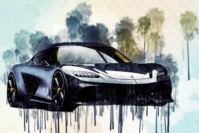Koenigsegg Gemera 2021 Front View Exterior New Hypercar Luxury Cars New Gemera Supercars by Sissy Angelastro canvas print