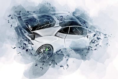 Vorsteiner Lamborghini Huracan Evo Rwd Monza 2021 Top Exterior White Supercar Tuning by Sissy Angelastro canvas print