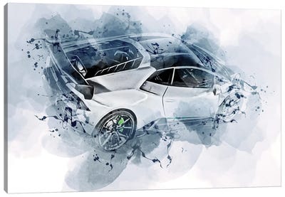 Vorsteiner Lamborghini Huracan Evo Rwd Monza 2021 Top Exterior White Supercar Tuning Canvas Art Print - Lamborghini
