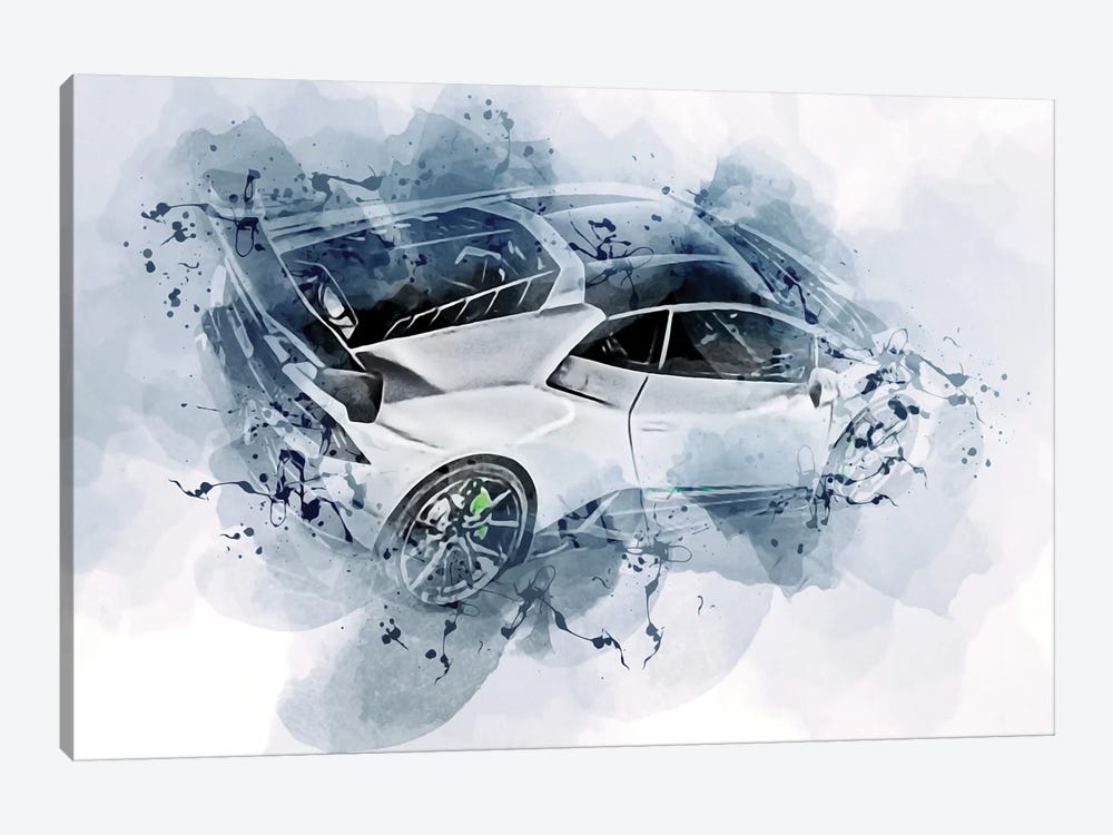 Vorsteiner Lamborghini Huracan Evo Rwd Monza 2021 Top Exterior White Supercar Tuning by Sissy Angelastro 1-piece Canvas Art Print