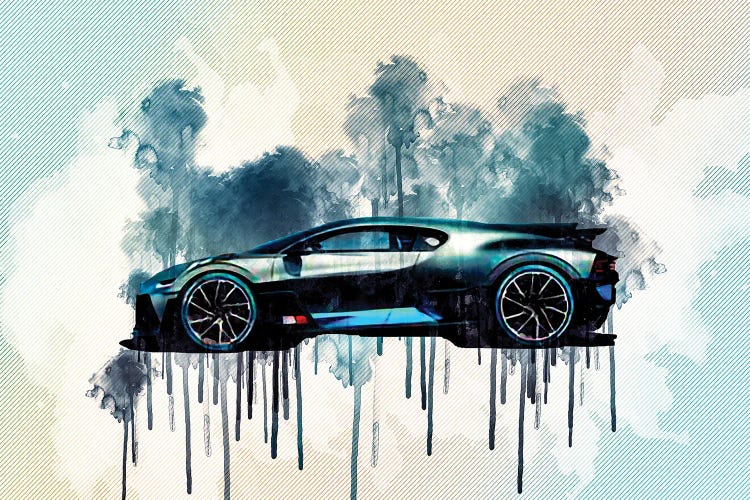 2019 Bugatti Divo Hypercar Side View