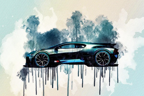 Bugatti: 2019 Bugatti Divo Hypercar Side View by Sissy Angelastro