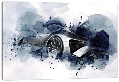 2021 Lexus Bev Sport Concept Exterior Silver Coupe Canvas Art Print - Sissy Angelastro