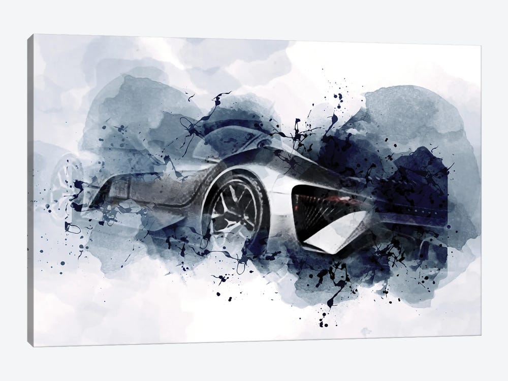 2021 Lexus Bev Sport Concept Exterior Silver Coupe by Sissy Angelastro 1-piece Canvas Print