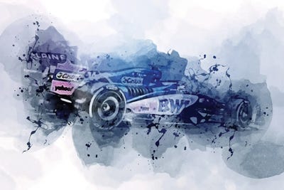 2022 Alpine A522 Bwt Alpine F1 Team F1 Racing Cars by Sissy Angelastro canvas print