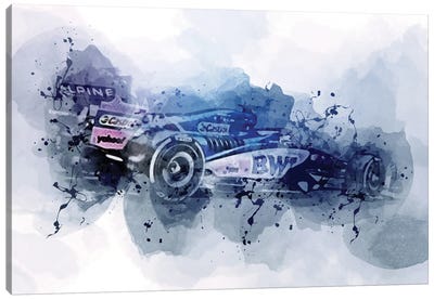 2022 Alpine A522 Bwt Alpine F1 Team F1 Racing Cars Canvas Art Print - Sissy Angelastro