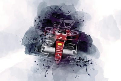 2022 Ferrari F1-75 Formula 1 Top F1 Racing Cars by Sissy Angelastro framed canvas print