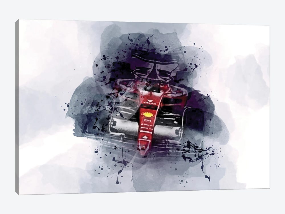 2022 Ferrari F1-75 Formula 1 Top F1 Racing Cars by Sissy Angelastro 1-piece Canvas Wall Art