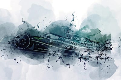 2022 Formula 1 Aston Martin Amr22 Side Exterior by Sissy Angelastro canvas print