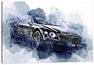 Bentley Continental Gt Convertible Luxury Cars 2022 Canvas Art Print - Sissy Angelastro