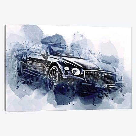 Bentley Continental Gt Convertible Luxury Cars 2022 Canvas Print #SSY1129} by Sissy Angelastro Canvas Art
