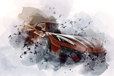 Chevrolet Corvette C8 Z06 Exterior Orange by Sissy Angelastro framed canvas print