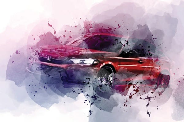 Honda: Honda Civic 2022 Exterior Red Sedan by Sissy Angelastro