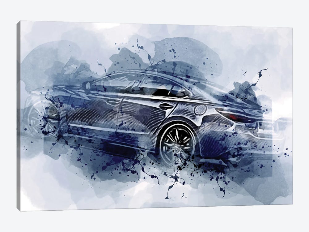 Mazda VI Abstract Cars by Sissy Angelastro 1-piece Canvas Print