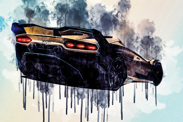 Lamborghini: Lamborghini Sc20 2020 Rear View Hypercar New Sc20 Racing Cars by Sissy Angelastro