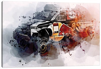 2022 Toyota Gr Dkr Hilux T1 Rally Car Racing Dakar Sand Dunes Canvas Art Print - Sissy Angelastro