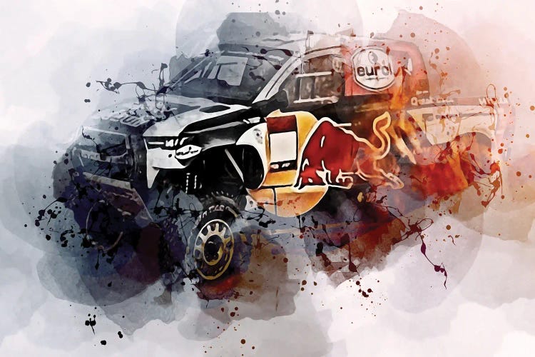 2022 Toyota Gr Dkr Hilux T1 Rally Car Racing Dakar Sand Dunes by Sissy Angelastro wall art