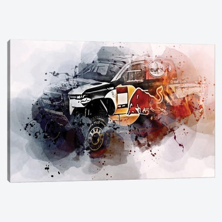 2022 Toyota Gr Dkr Hilux T1 Rally Car Racing Dakar Sand Dunes Canvas Print #SSY1169} by Sissy Angelastro Canvas Artwork