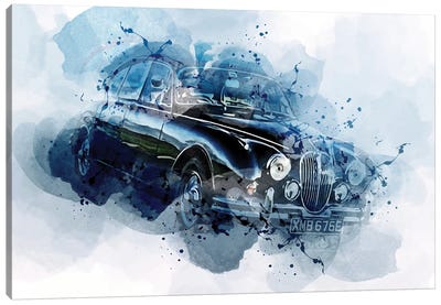 Jaguar Mark 2 Retro Cars 1965 Cars Canvas Art Print