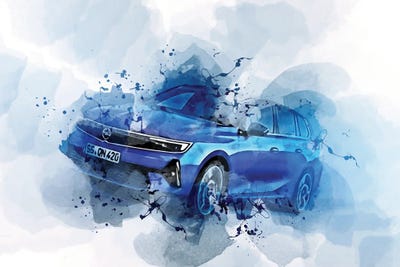 2022 Opel Astra Sports Tourer Exterior by Sissy Angelastro canvas print