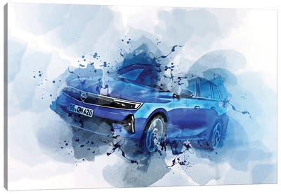 2022 Opel Astra Sports Tourer Exterior Canvas Art Print - Sissy Angelastro
