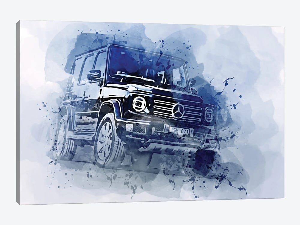 Black Gelendvagen Mercedes-Benz G 400 by Sissy Angelastro 1-piece Canvas Art Print