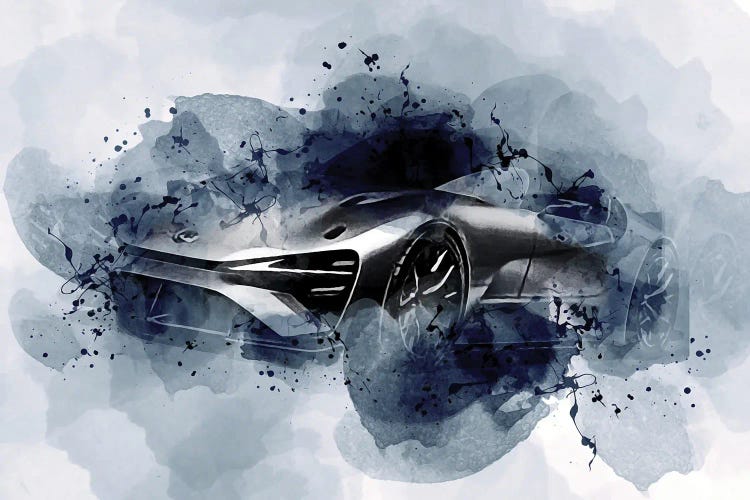 2021 Lexus Bev Sport Silver Coupe by Sissy Angelastro wall art