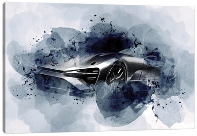 2021 Lexus Bev Sport Silver Coupe Canvas Art Print - Sissy Angelastro