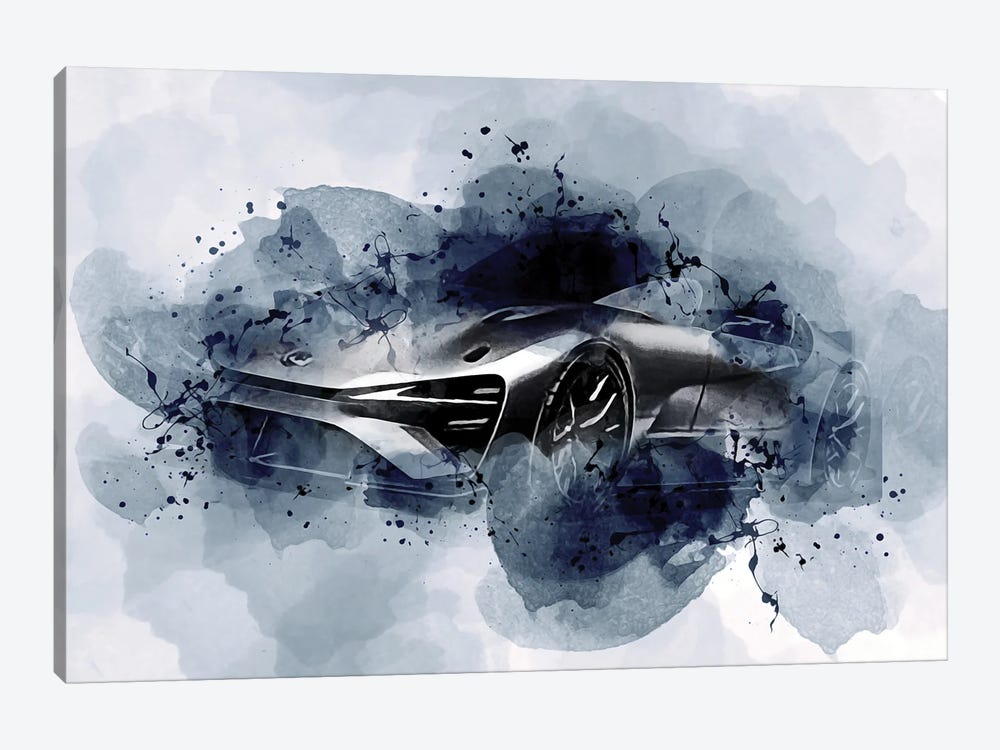 2021 Lexus Bev Sport Silver Coupe by Sissy Angelastro 1-piece Canvas Art
