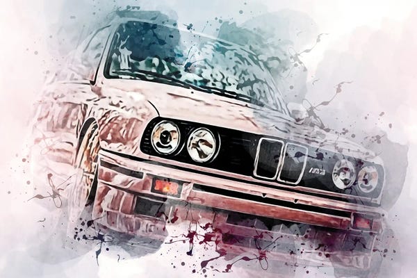 BMW: BMW M3 E30 Pink M3 E30 Gold Wheels by Sissy Angelastro