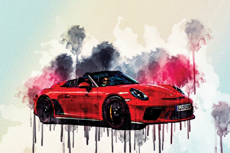 2019 Porsche 911 Speedster Exterior Front View by Sissy Angelastro wall art