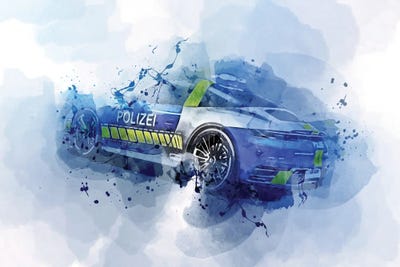 2021 Porsche X11 Cabriolet Police Supercar by Sissy Angelastro canvas print