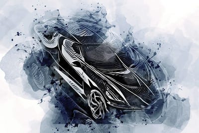 Bugatti La Voiture Noire by Sissy Angelastro framed canvas print
