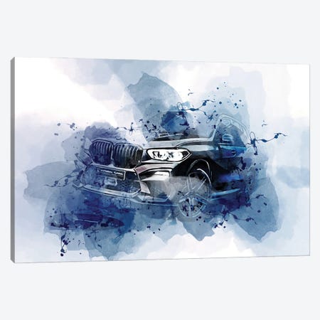 BMW X5 Nightscapes 2021 Canvas Print #SSY1208} by Sissy Angelastro Art Print