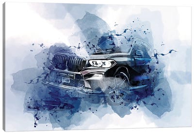 BMW X5 Nightscapes 2021 Canvas Art Print - Sissy Angelastro