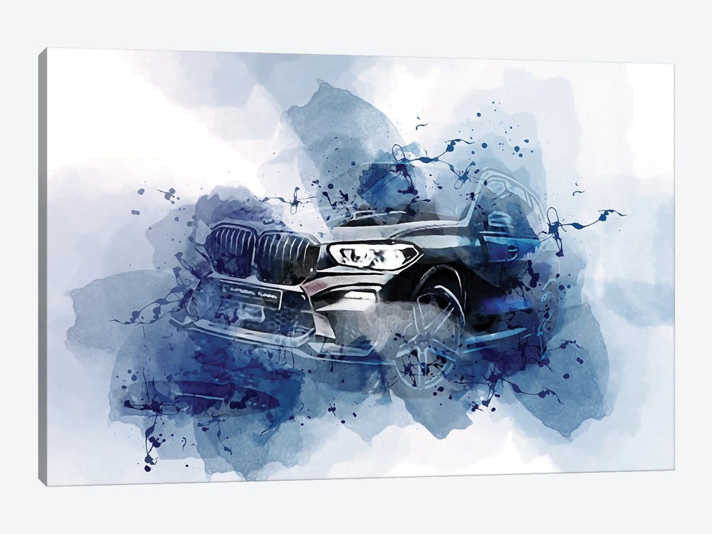 BMW X5 Nightscapes 2021 by Sissy Angelastro 1-piece Canvas Art Print